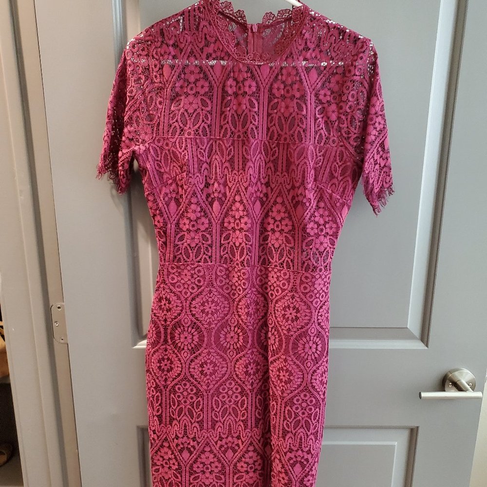 Lulus Remarkable Burgundy Lace Dress - Size M